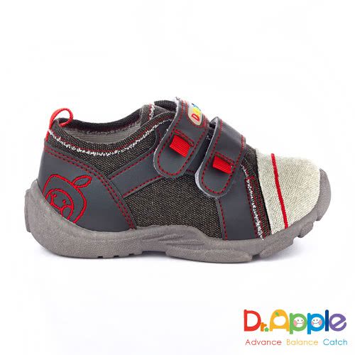 Dr. Apple - 機能童鞋-MIT微笑蘋果帥氣牛仔童鞋-灰