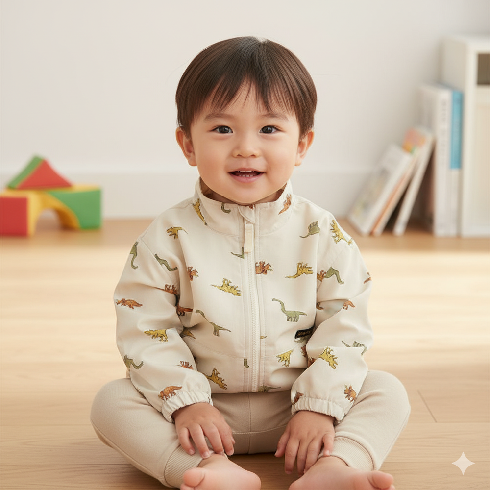 可攜式防潑水夾克-淺卡其色