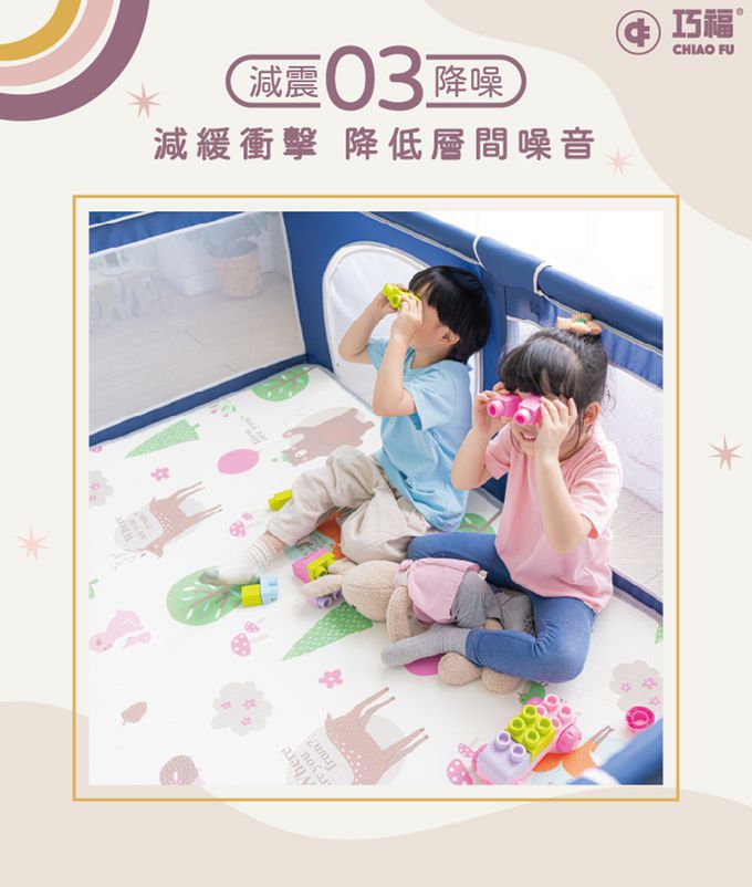 巧福 CHIAO FU - 兒童雙面遊戲地墊CF-1518M(寶寶爬行墊/遊戲墊/安全無毒/檢驗合格地墊/止滑墊)