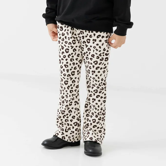 日本 Chil2 - 保暖內刷毛微喇叭彈力長褲-經典格紋-咖啡