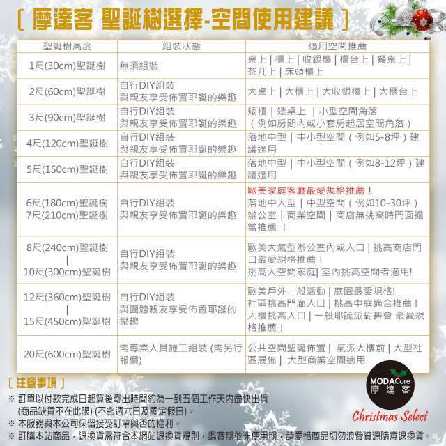 MODACore 摩達客 - 摩達客耶誕-台灣製4呎/4尺(120cm)時尚豪華版黑色聖誕樹 裸樹(不含飾品不含燈)本島免運費