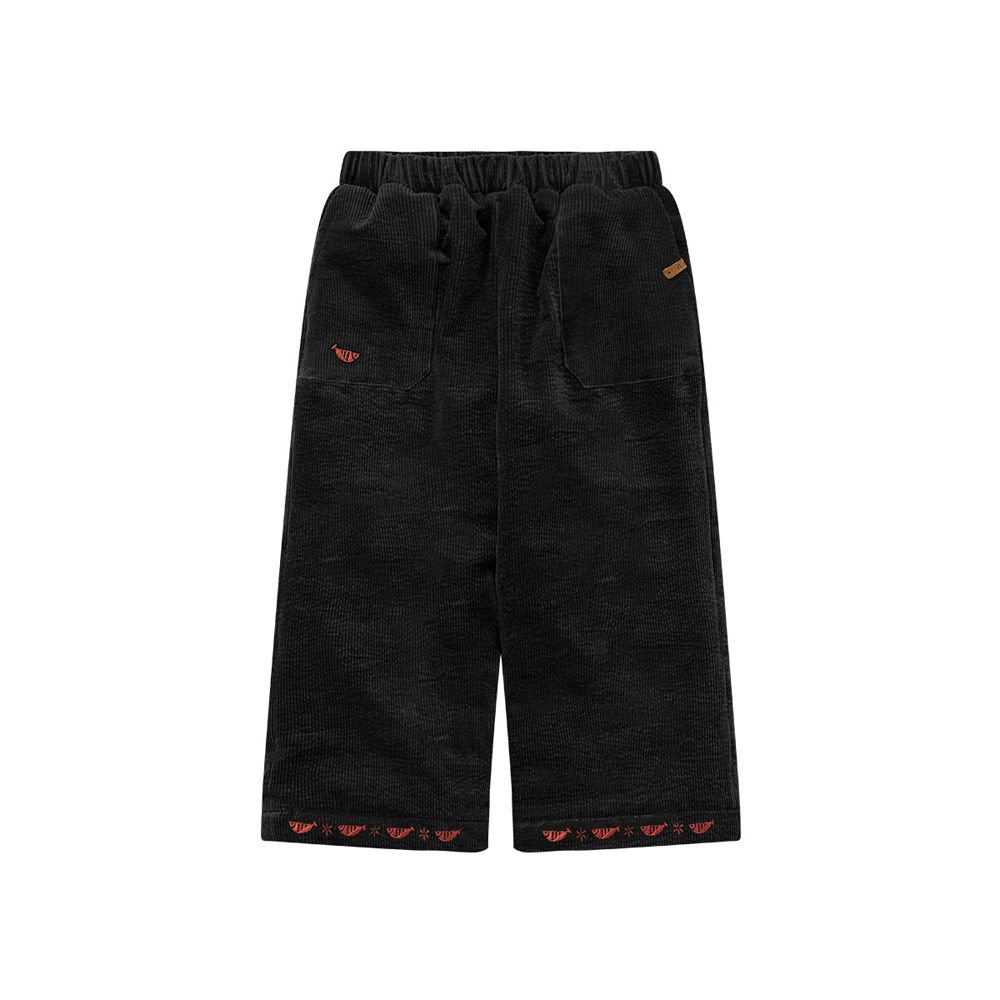 高彈鋪棉燈芯絨長褲-吉祥深灰