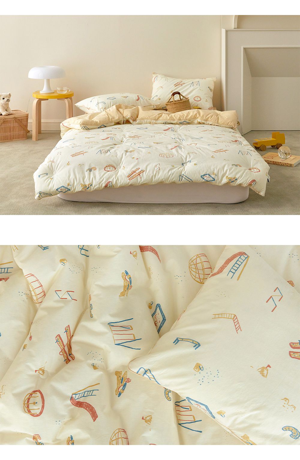 韓國 Maatila - (兒童款)可水洗高密度純棉棉被-兒童公園