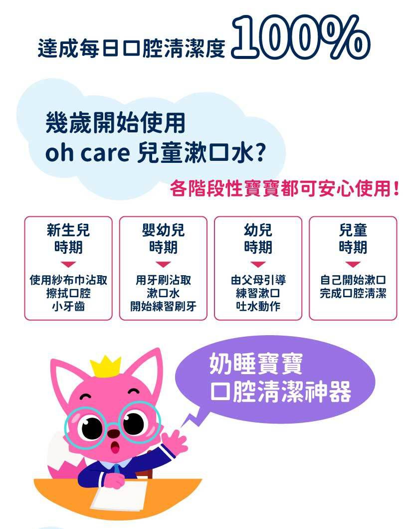 oh care 歐克威爾 - Pinkfong 兒童口腔噴霧劑-蘋果-7ml