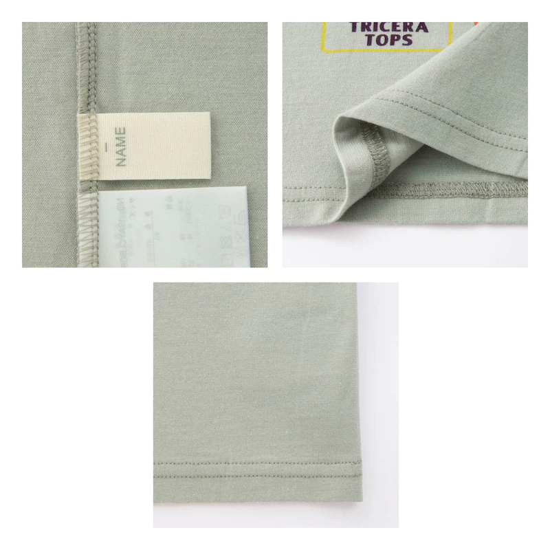 日本千趣會 - GITA 純棉印花短T-恐龍剪影卡牌-淺灰