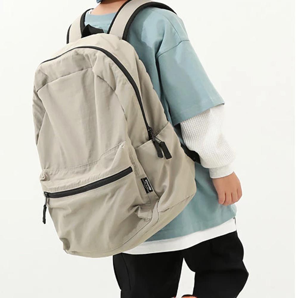 日本 devirock - 飽和色輕量舒適休閒背包-灰棕 (約28x37x12cm)