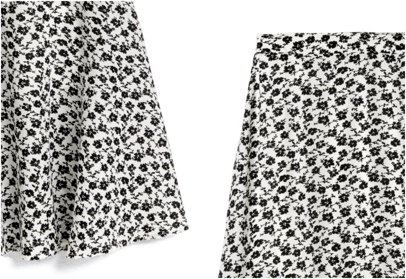 日本 GRL - 復古碎花長裙-白底