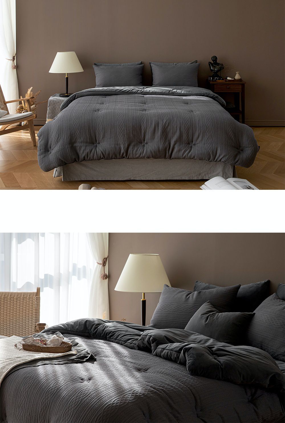 韓國 Maatila - 可水洗莫代爾針織紋棉被-神秘冬日