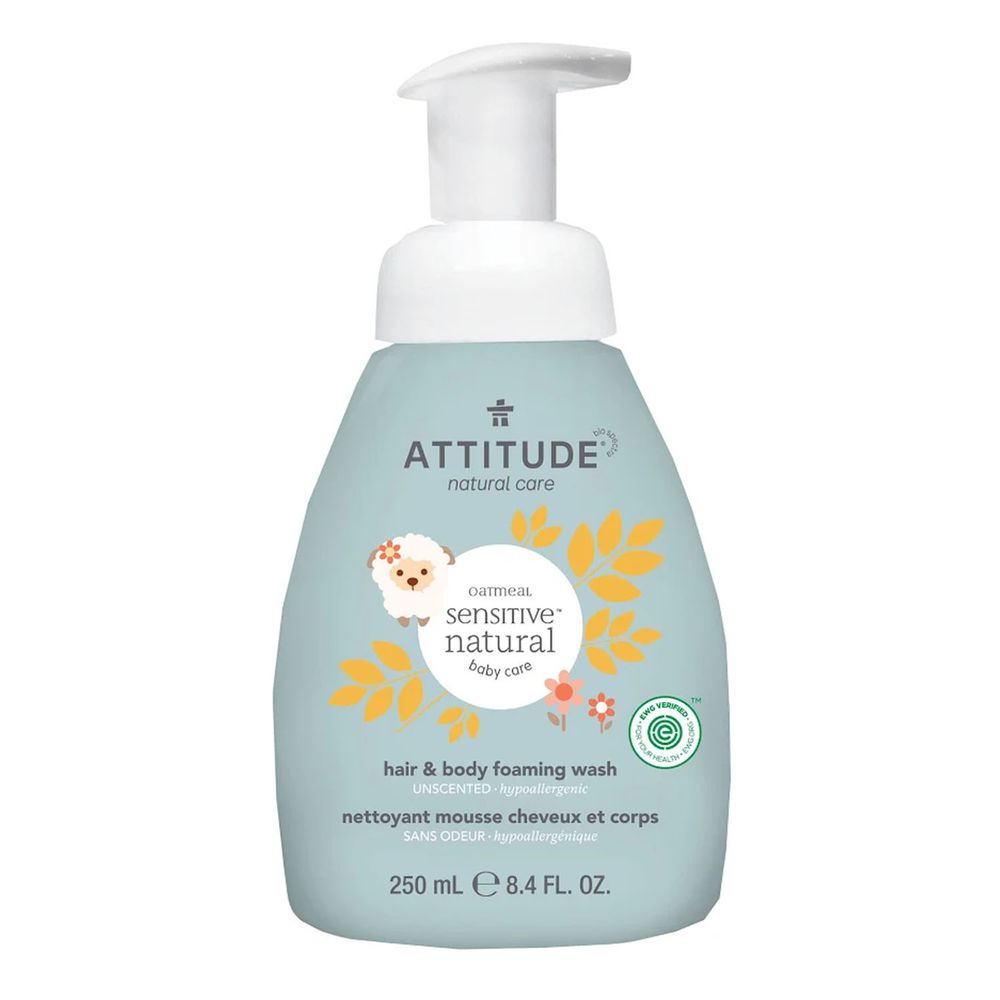 加拿大 ATTITUDE 艾特優 - 寶寶敏感肌膚2合1泡沫洗髮沐浴精-250ml