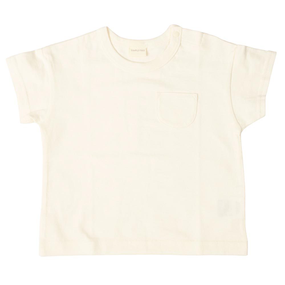 akachan honpo - 短袖經典T恤-天竺材質-米白色