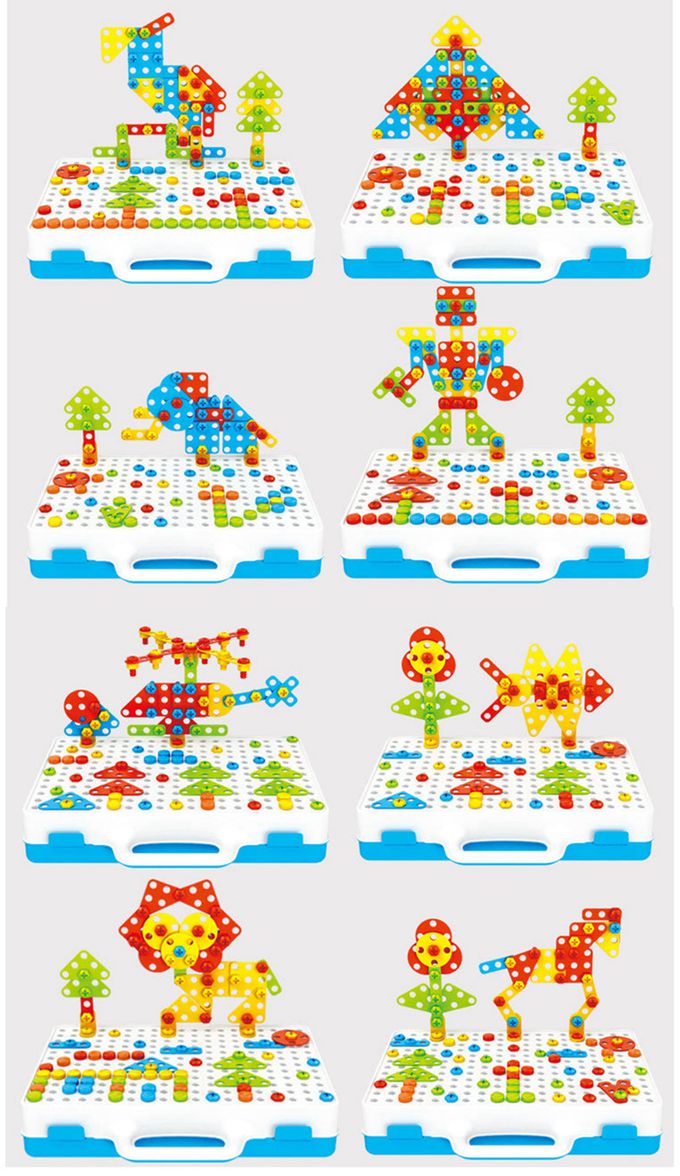 Vanibaby - 電鑽積木 237件組 螺絲拼圖箱