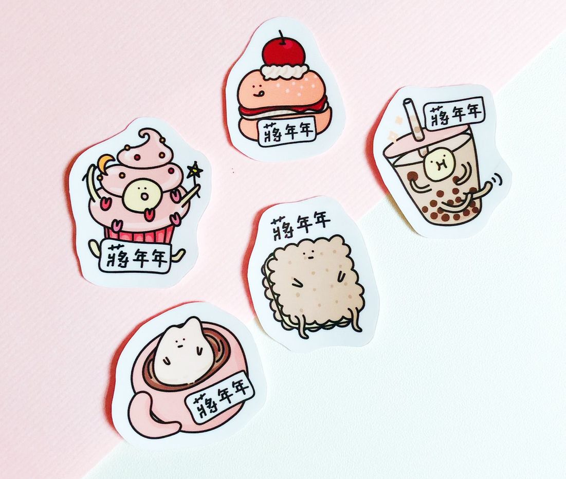 年年.studio - 姓名貼紙-透明裁型-女孩 (3.5x2.5cm)-50張入