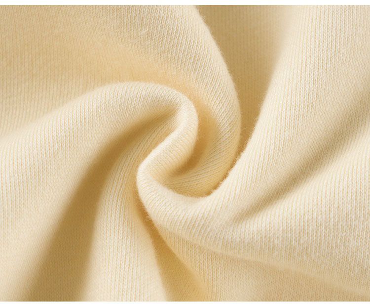 加絨棉質圓領長袖上衣/大學T-翻滾熊貓-杏色