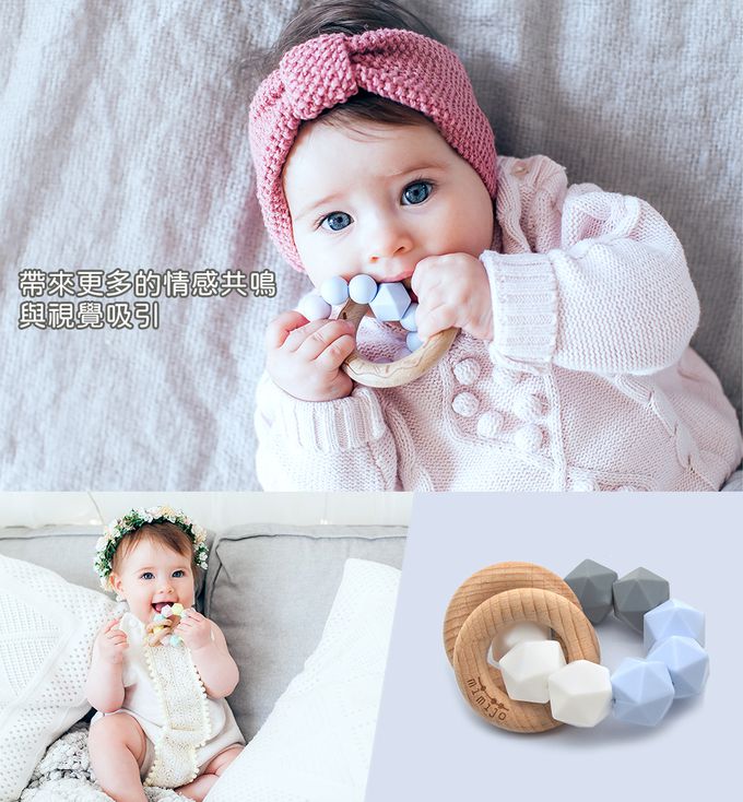 MIMIJO - 固齒器 鉑金矽膠 雙環-粉彩色