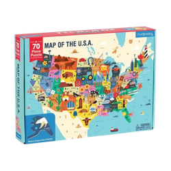 美國 mudpuppy - 地理拼圖-美國地圖 (33.5x25x5.6)