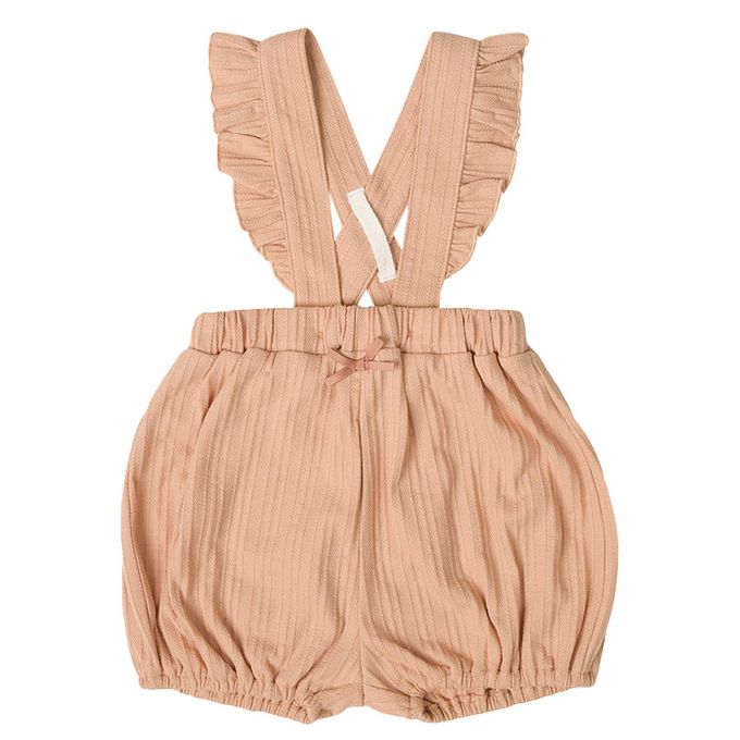 akachan honpo - 吊帶褲+T恤-粉紅色