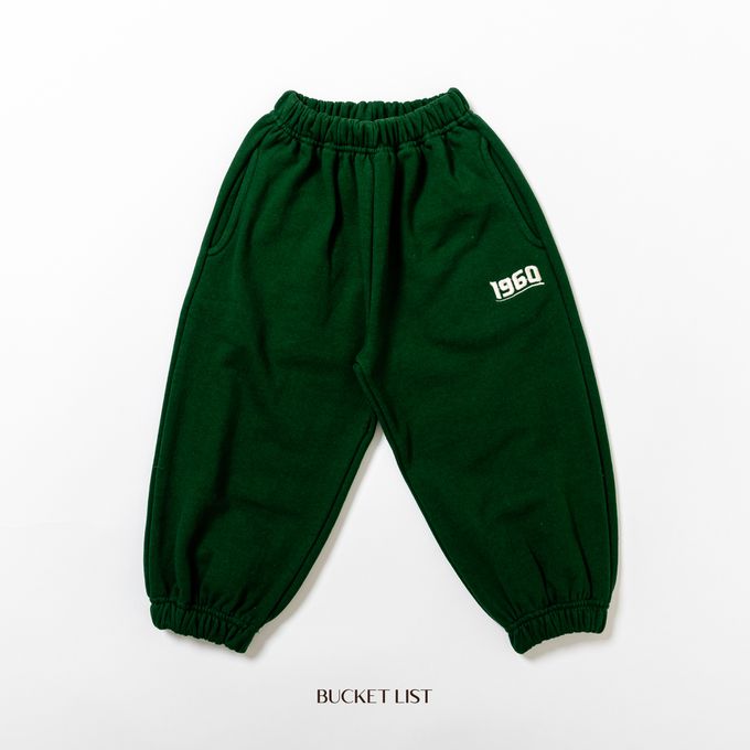 韓國 BUCKET LIST - 鬆緊腰1960休閒縮口長褲-燕麥