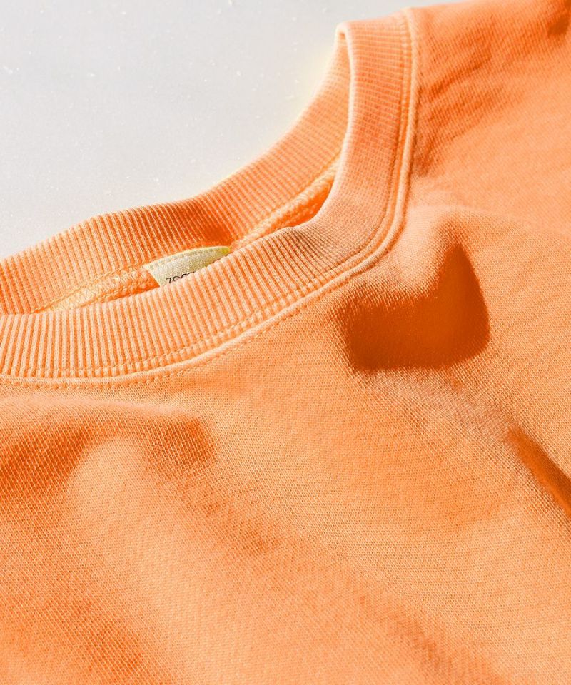 日本 zootie - 100%棉  百搭圓領薄長袖上衣-柳橙橘