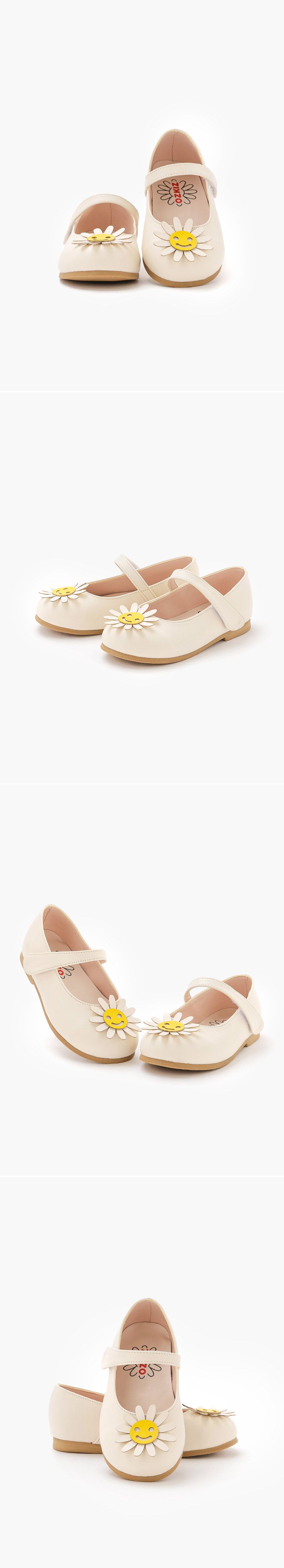 韓國 OZKIZ - 開心花朵皮鞋