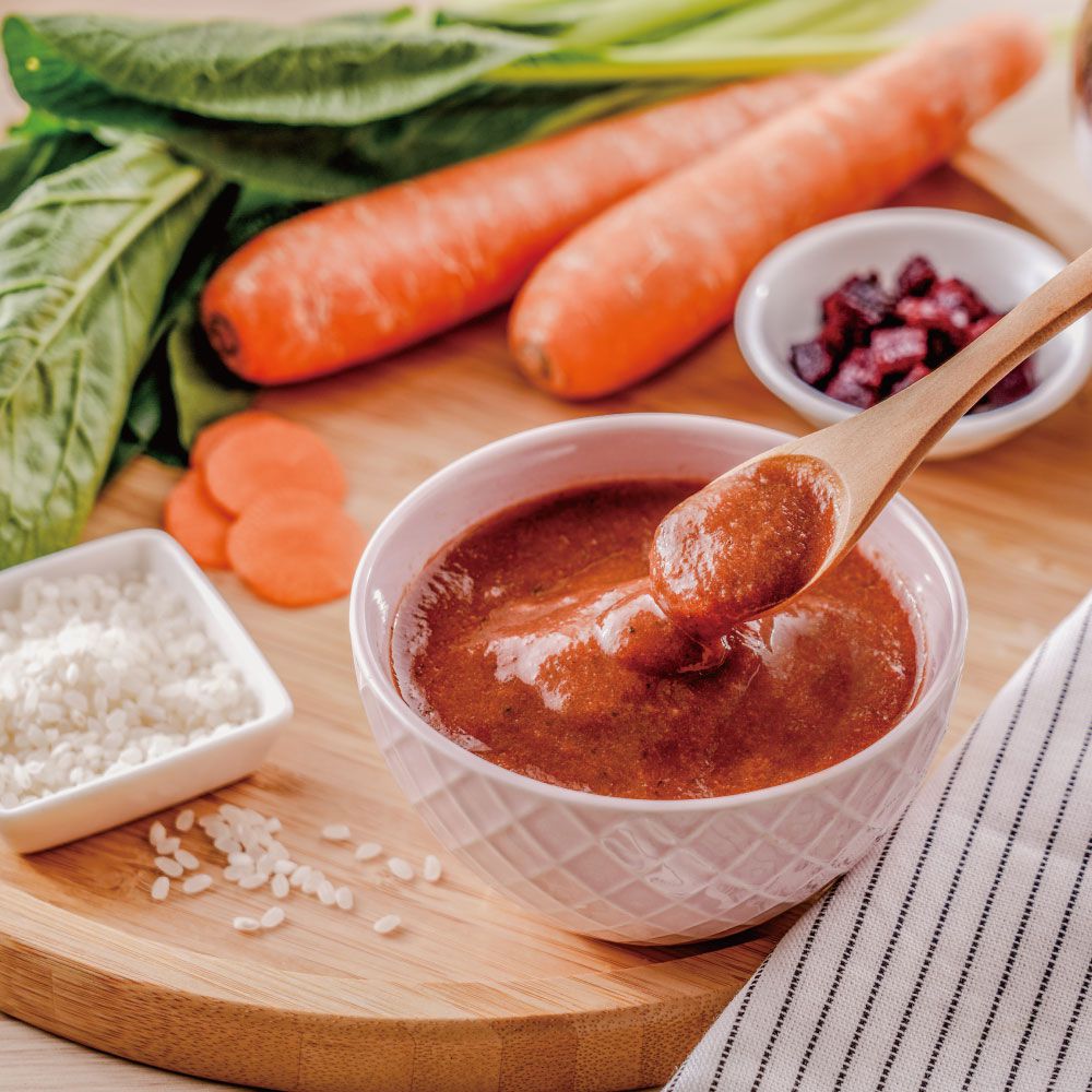 芽米寶貝 - 胡蘿蔔甜菜根米泥-4m+-冷凍-120g*2包