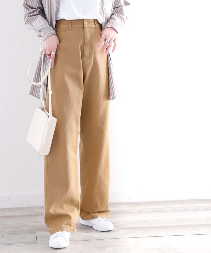 日本 Classical Elf - 超顯瘦厚磅百搭直筒褲-復古刷色