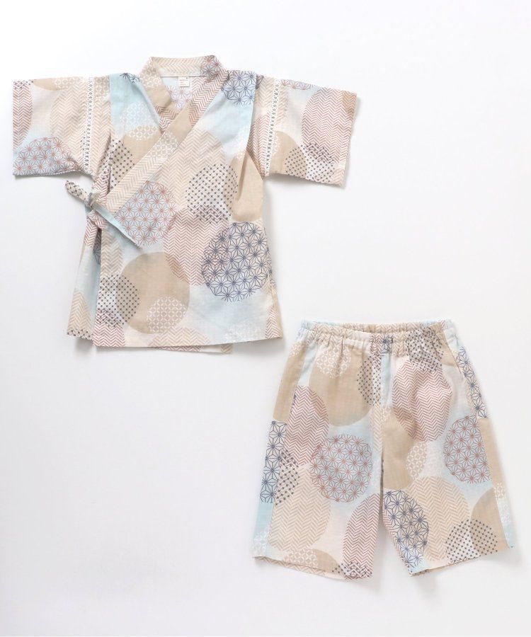 日本 apres les cours - 季節限量！清新可愛二件式甚平-彩虹西瓜-米白