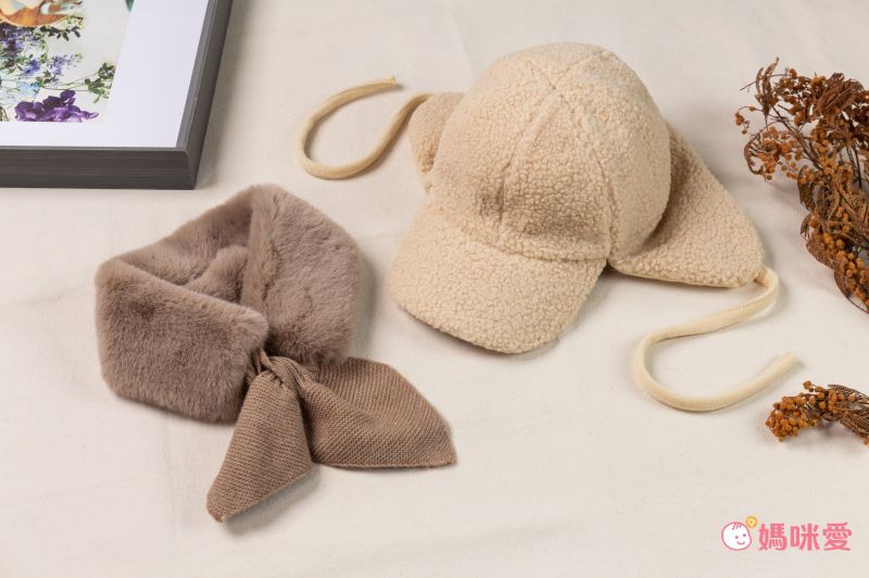 韓國 MAY - 三角披肩式圍巾/披巾-卡其