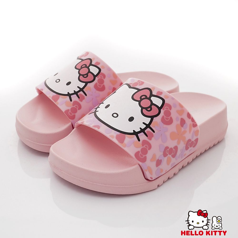 HELLO KITTY - 凱蒂貓休閒拖鞋-親子款(中小童款)-拖鞋款-粉色