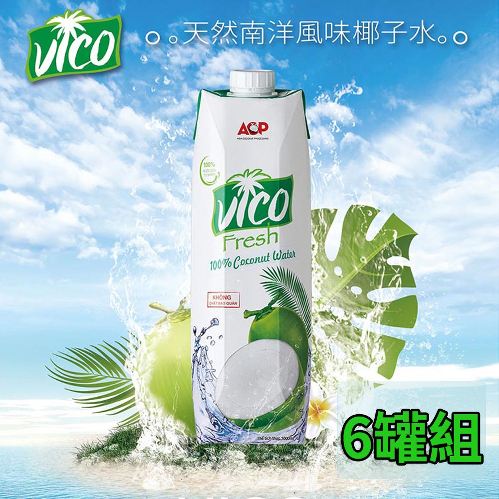 VICO - 100%椰子水(1000ml)-6罐組