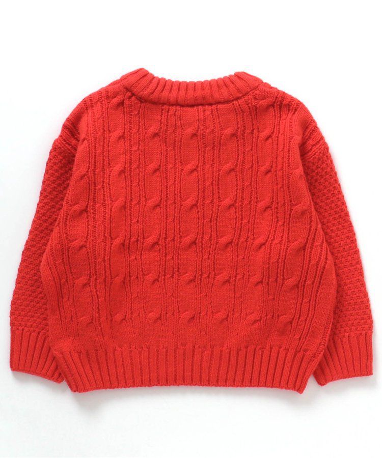 日本 apres les cours - 耀眼色麻花針織上衣(可機洗)-芥末黃