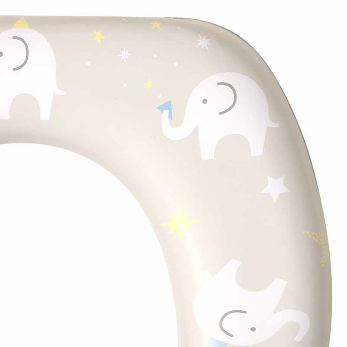 akachan honpo - 軟式馬桶輔助便座-大象-灰色