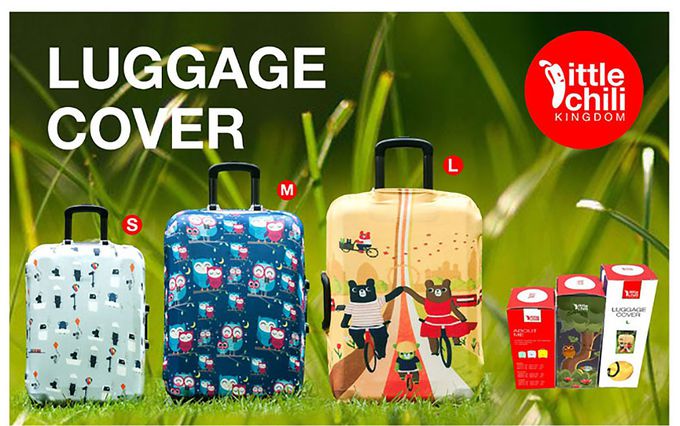 little chili - 繽紛行李箱套 S號-阿姆斯特丹彩-20吋- 高52 寬30 厚度17.5cm
