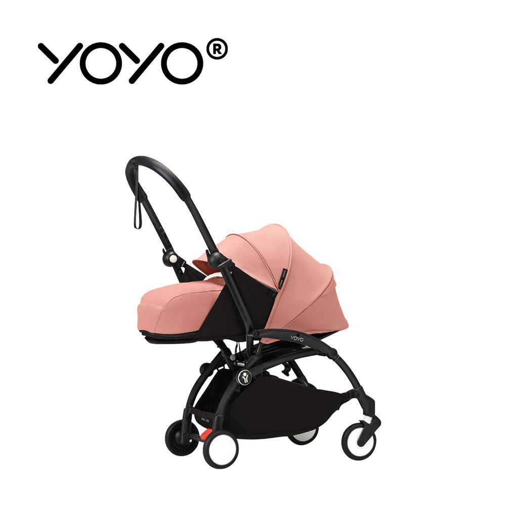 YOYO³ 0+推車組合-(含車架)-黑色車架+桃色