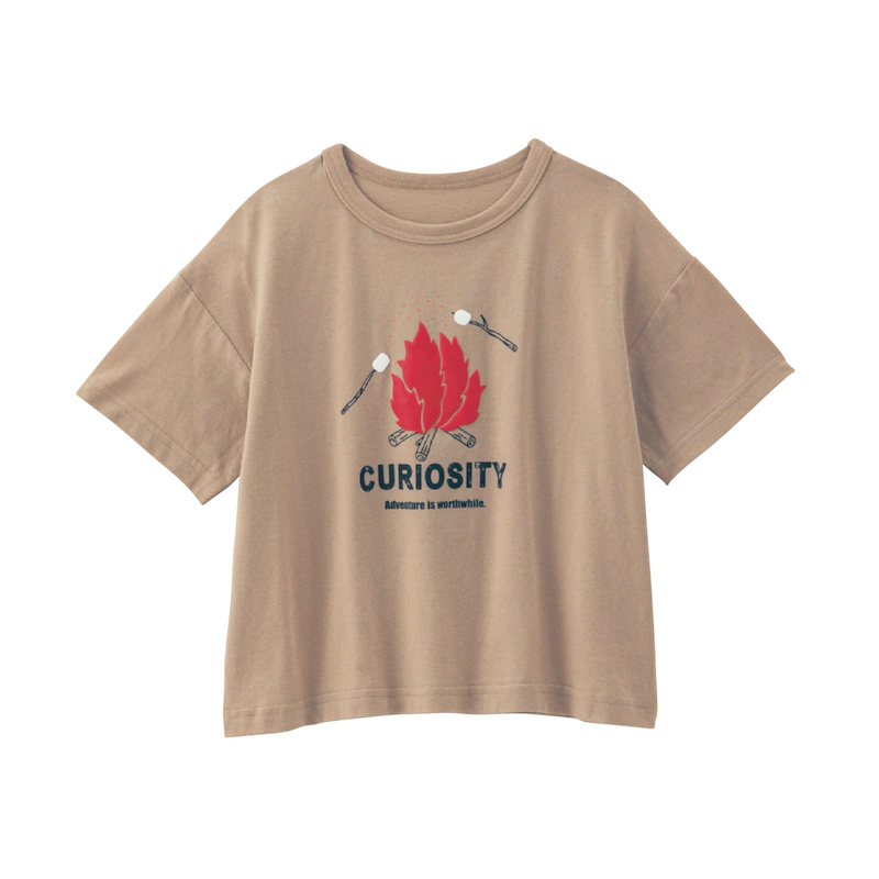 日本千趣會 - GITA 天竺棉印花短T(蓄光變色)-露營燈-灰