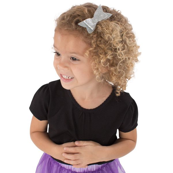 美國 juDanzy - 髮夾兩入組-金蔥銀蝴蝶結 (單一尺寸)