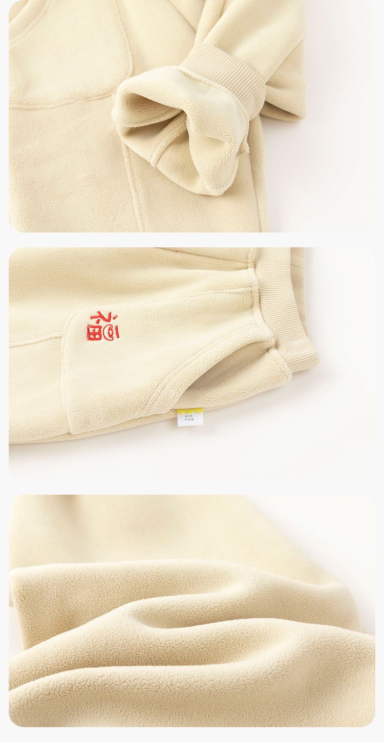 喜氣拜年暖暖休閒長褲-福氣到-黑色