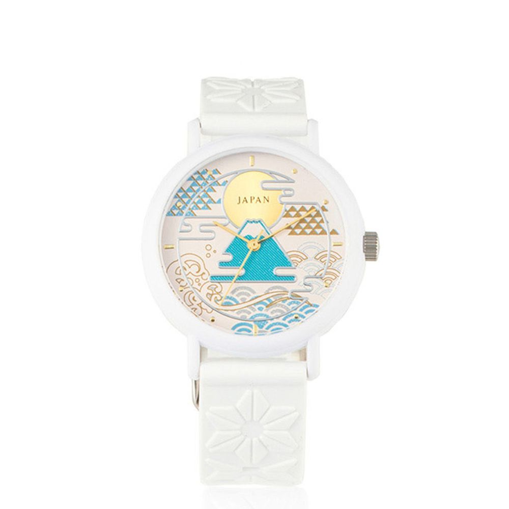 日本 MARUZEKI - KAORU 日本製香氛手錶(限定款)-富士山-白-檜