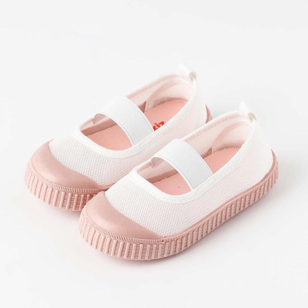 韓國 OZKIZ - 網眼透氣幼稚園室內鞋-粉紅