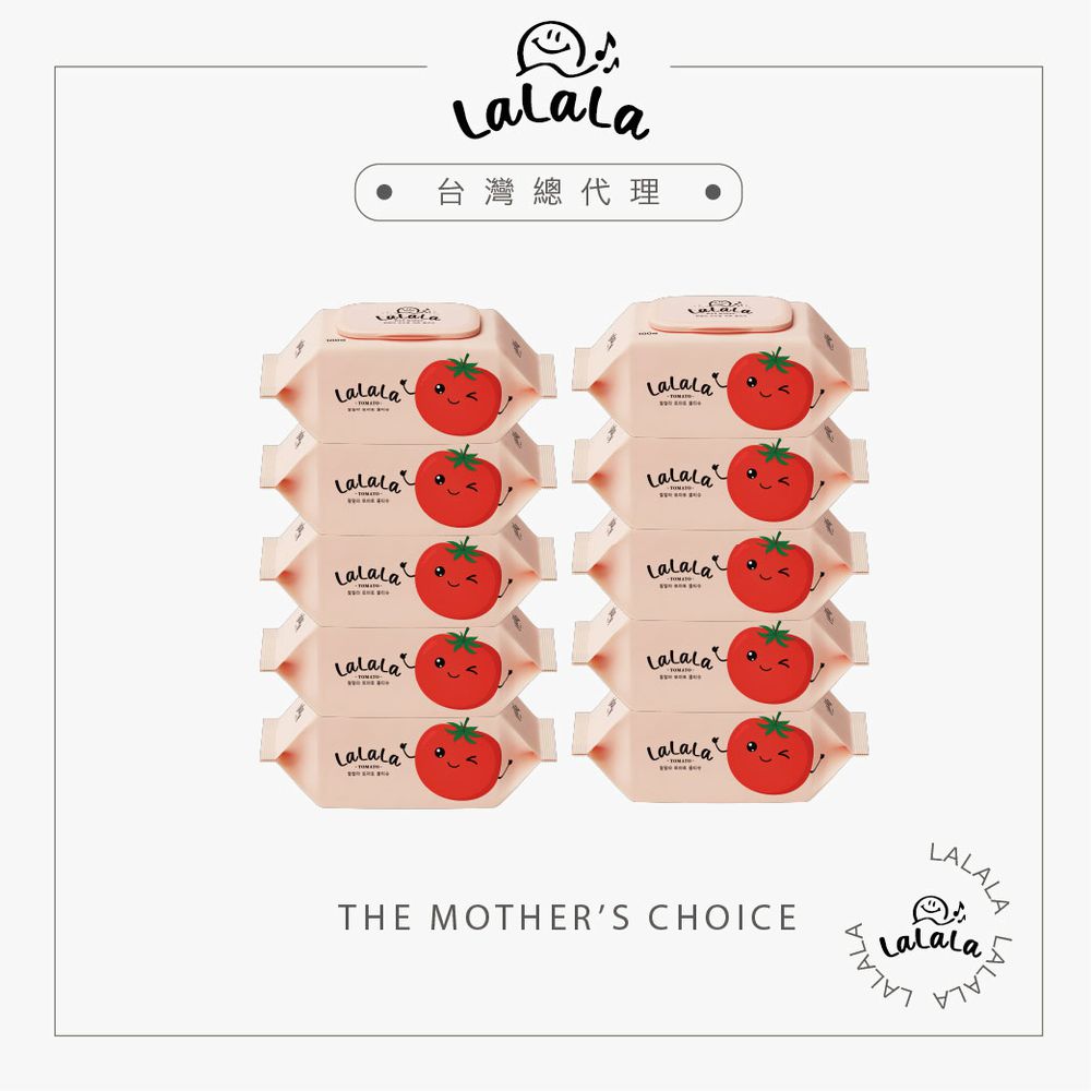 LALALA番茄濕紙巾100抽－10入-箱購