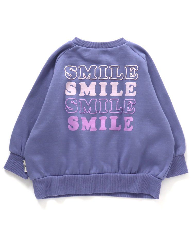 日本 BREEZE - 彩色英文標語裏毛率性運動衫-海軍藍