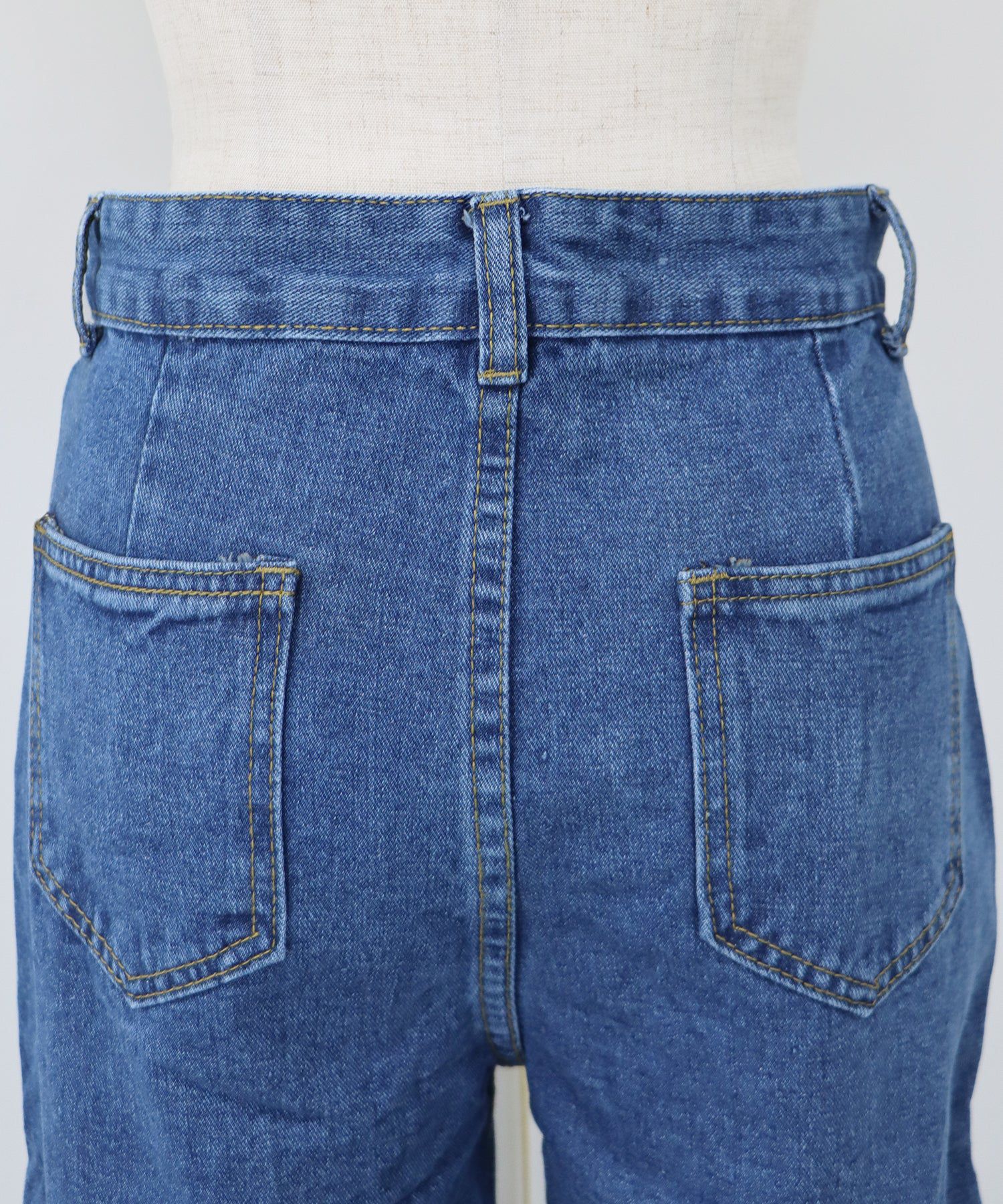 日本 BLUE EAST - 熱銷款 時尚珍珠點綴牛仔褲-B款-靛藍