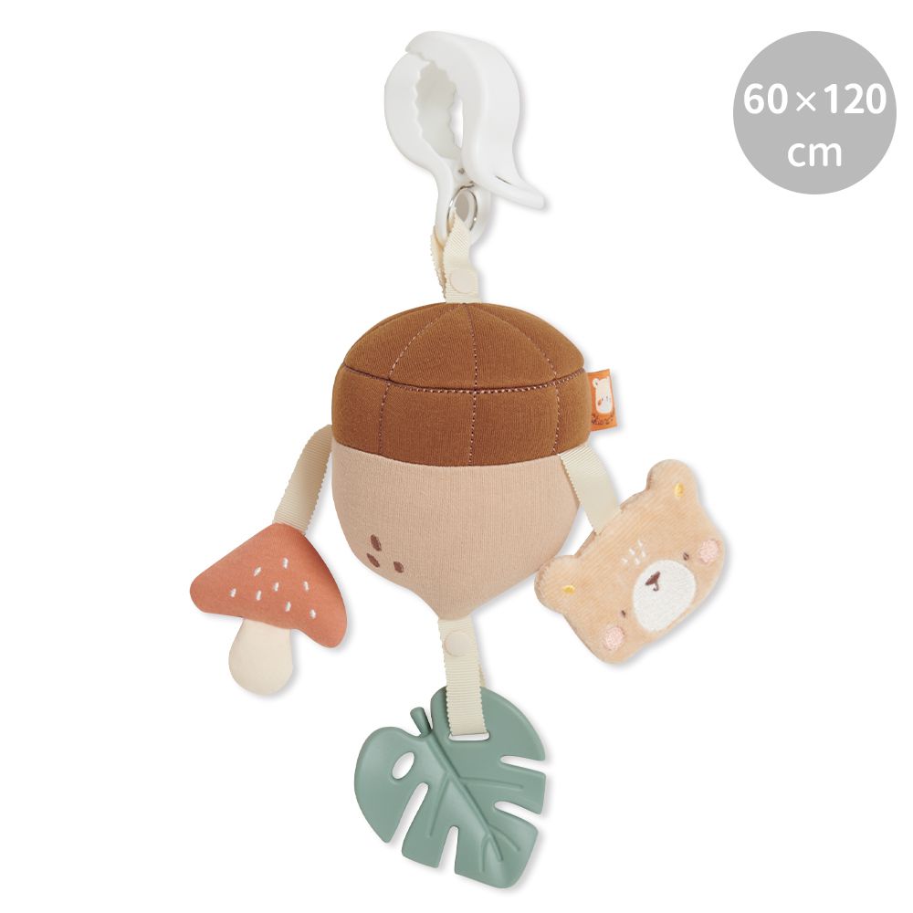 有機棉多功能吊掛安撫玩具(栗子熊)(安撫娃娃 推車玩具 汽座玩具 床邊玩具 安撫情緒)