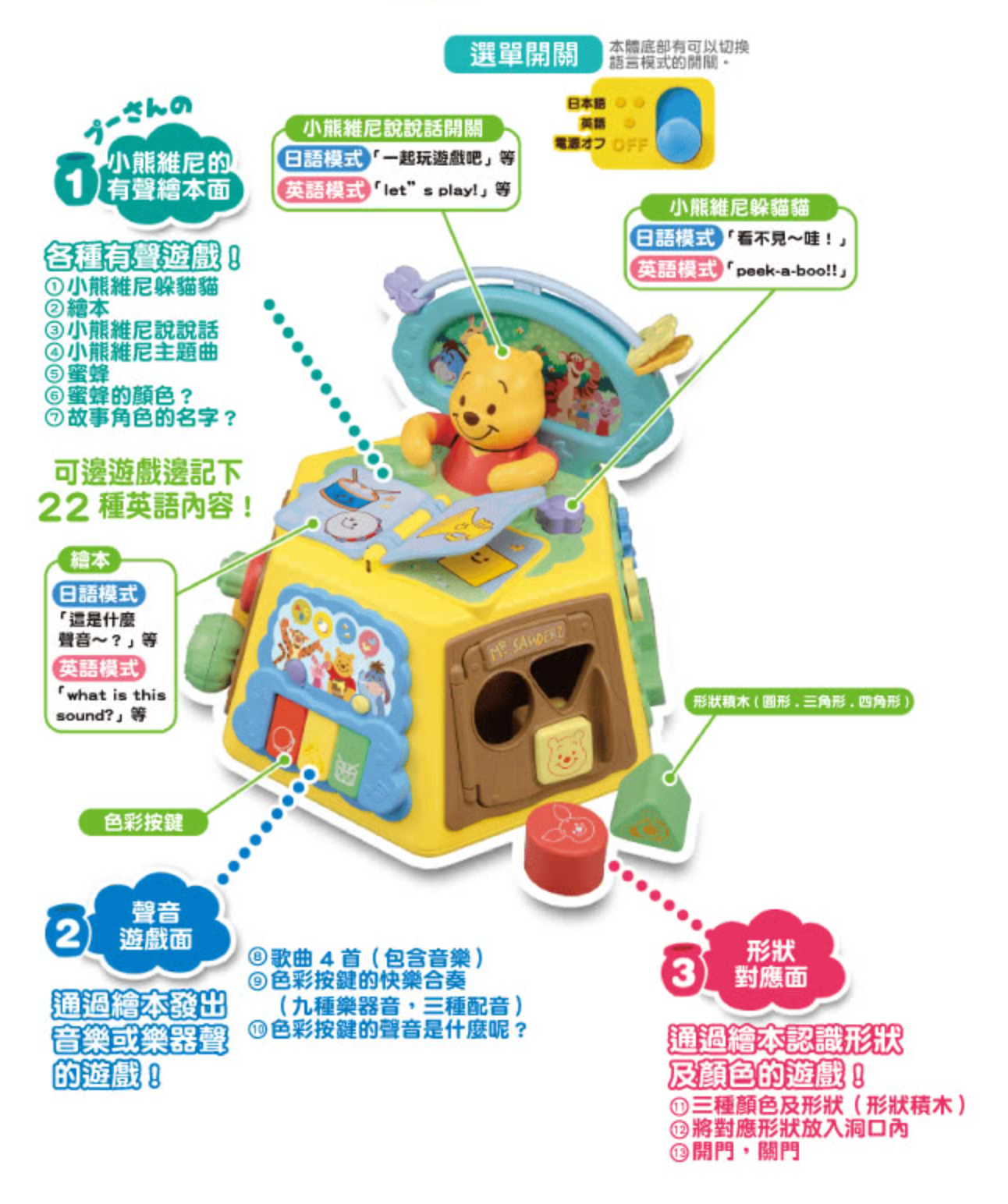 Takara Tomy - 互動維尼音樂益智盒