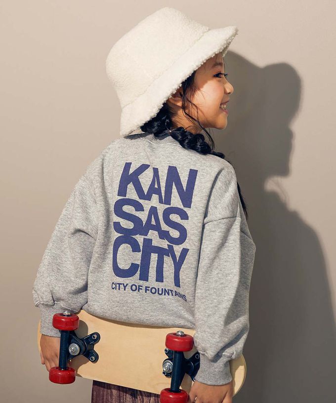 日本 devirock - 裏起毛個性印花大學T-巨大檸檬-白