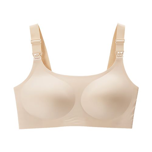 果凍乳膠哺乳內衣 大罩杯 孕婦內衣上開扣 無痕內衣-膚色