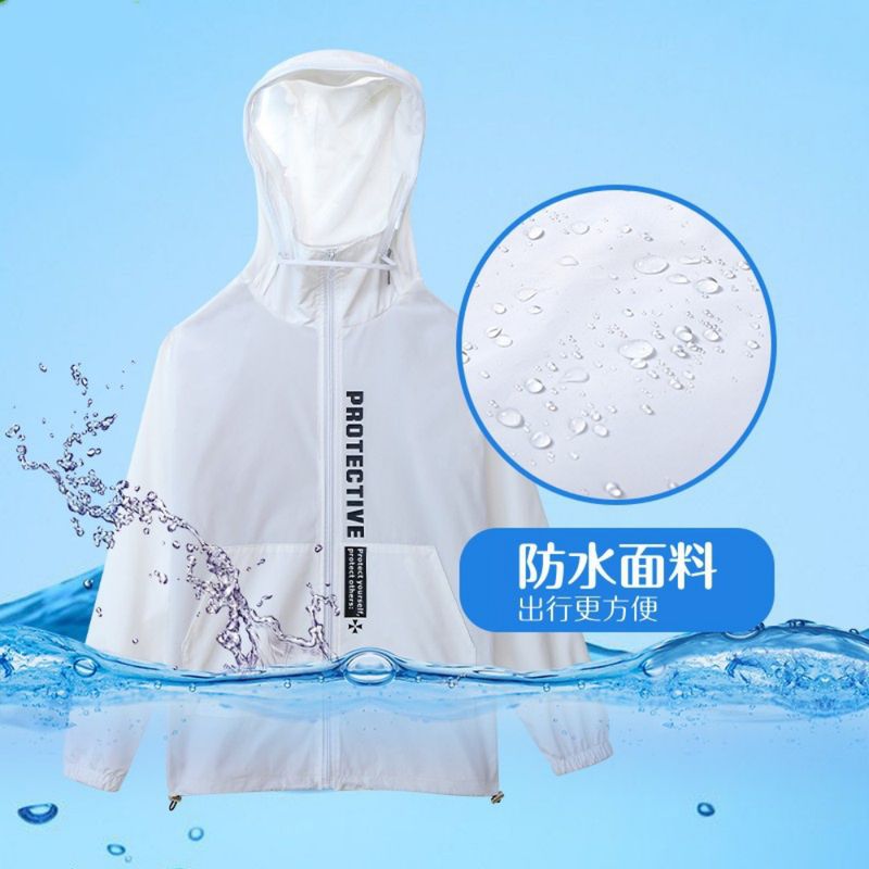 【防疫必備】防飛沫外套！面罩可拆除