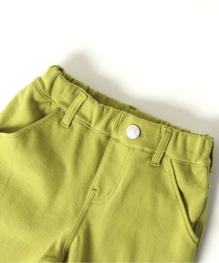 日本 BREEZE - 合身款裏毛保暖彈力長褲-芥末黃