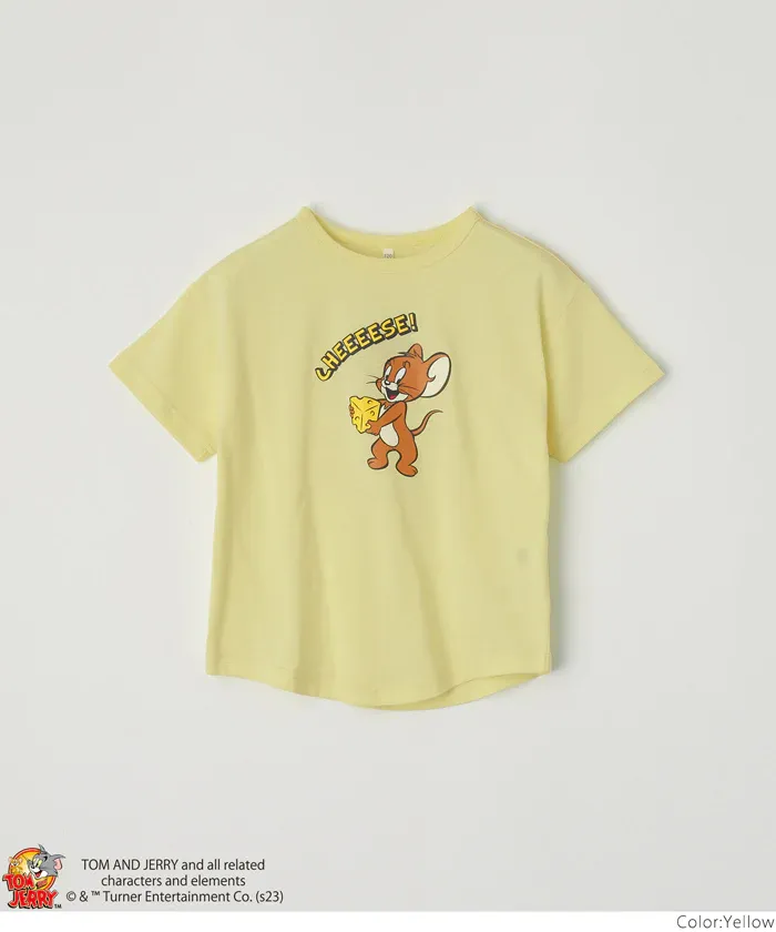 日本 COCA - 聯名款卡通印花短袖上衣-傑利鼠-淺藍