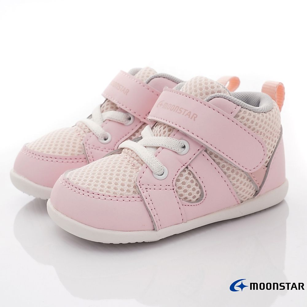 Moonstar日本月星 - 寶寶護踝學步款(寶寶段)-學步鞋-粉
