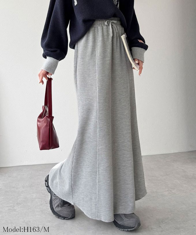 日本 Classical Elf - Java 華夫格舒適厚磅魚尾裙-黑